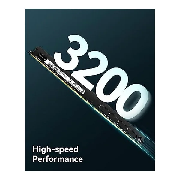 Lexar Udımm DDR4 RAM 16 GB, 3200 MHz RAM DDR4, 288 Pinli U-Dımm Masaüstü Belleği, Yüksek Performanslı Bilgisayar Belleği, PC RAM Modülü Yükseltmesi, Yüksek Performanslı Bellek, Cl22-22-22-52, 1,2v - Görsel 2