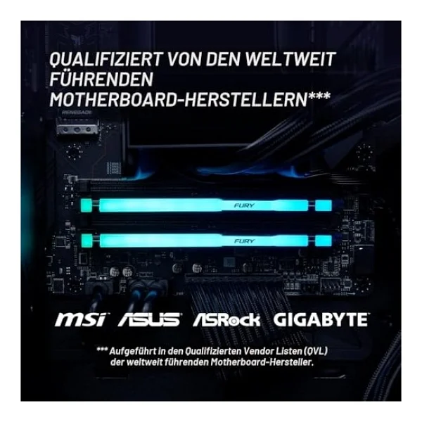 Kingston Beast RGB 32 GB (2x16) 6000 MHz Cl30 Kf560c30bbeak2/32tr DDR5 RAM - Görsel 3