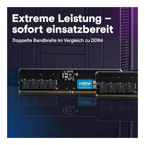 Crucial 32 GB (2x16) 4800 MHz Cl40 Ct2k16g48c40u5 DDR5 RAM - Görsel 2
