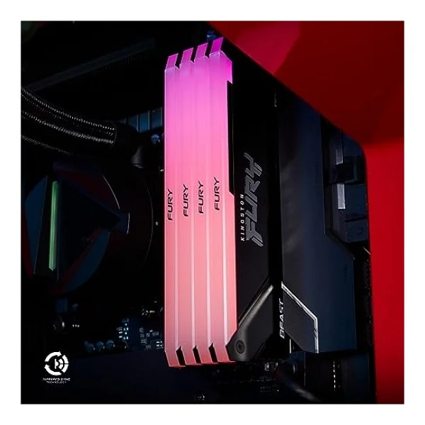 Kingston Fury Beast RGB 32 GB (2x16) 3600 MHz CL18 KF436C18BB2AK2/32 DDR4 Ram - Görsel 3