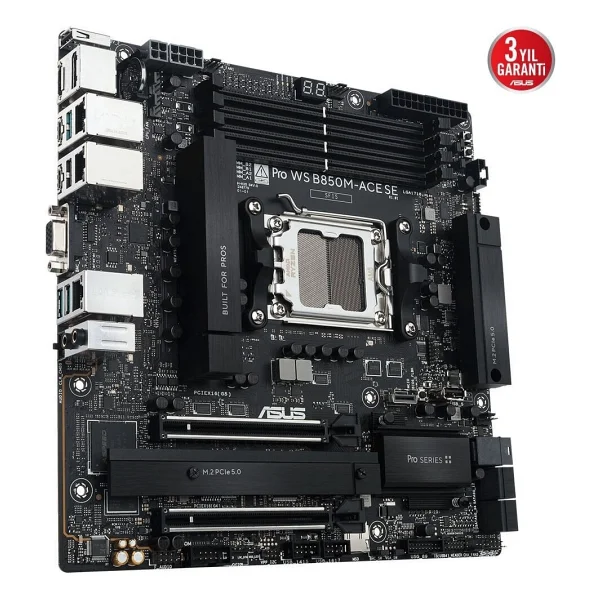Asus Pro Ws B850m-Ace Se AMD Am5 DDR5 Micro Atx Anakart - Görsel 4