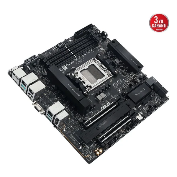 Asus Pro Ws B850m-Ace Se AMD Am5 DDR5 Micro Atx Anakart - Görsel 5
