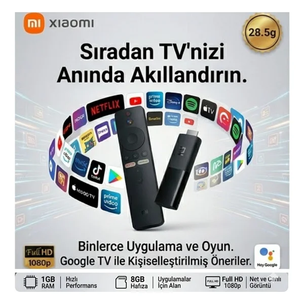Xiaomi Tak Çalıştır Özelliği İle Mi TV Stick 4K Android Medya Player - Görsel 8