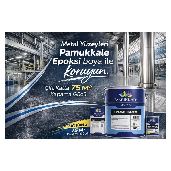 Pamukkale 4200 Epoksi Boya 18 Kg Ral 7004 Sinyal Grisi - Görsel 5