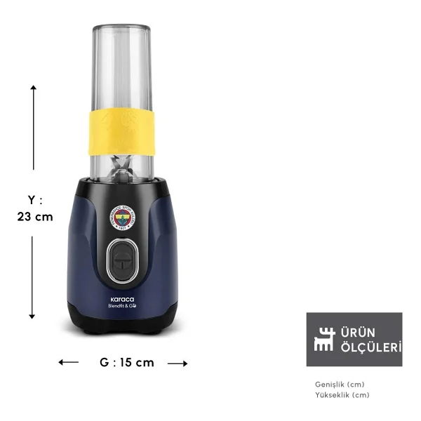Karaca Blendfit Go Personal 550 W Lisanslı Fenerbahçe Smoothie Blender - Görsel 3