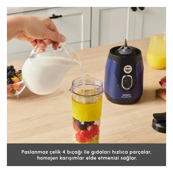 Karaca Blendfit Go Personal 550 W Lisanslı Fenerbahçe Smoothie Blender - Görsel 7