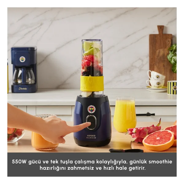 Karaca Blendfit Go Personal 550 W Lisanslı Fenerbahçe Smoothie Blender - Görsel 8