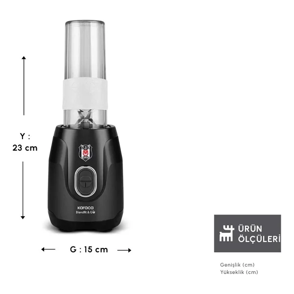 Karaca Blendfit Go Personal 550 W Lisanslı Beşiktaş Smoothie Blender - Görsel 2