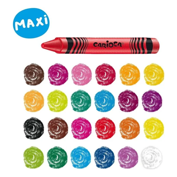 Carioca Wax Yıkanabilir 12'li Pastel Boya - Görsel 5