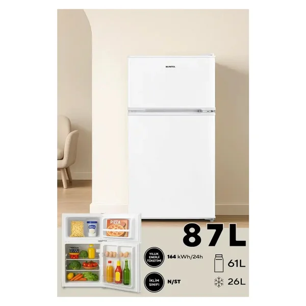 Kumtel Htmf-90ew Çift Kapılı Mini Buzdolabı - Görsel 6