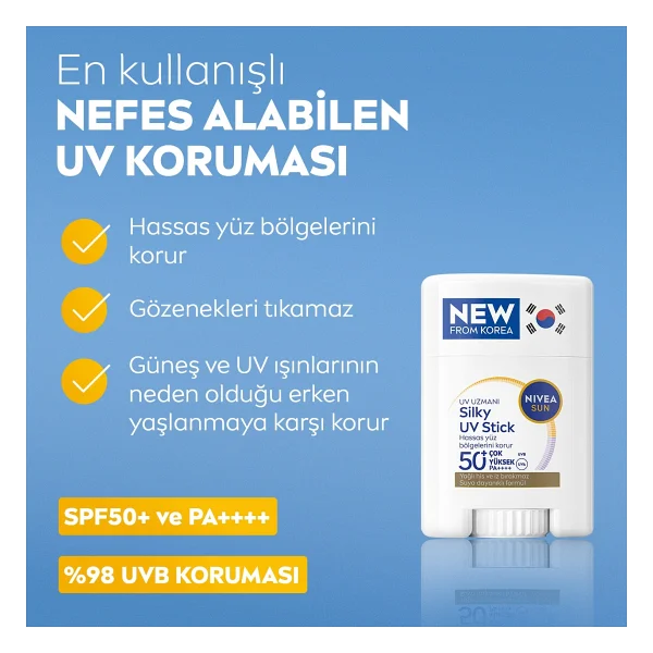 Nivea Sun 15 Gr 50 Faktör Stick Yüz Güneş Kremi - Görsel 3