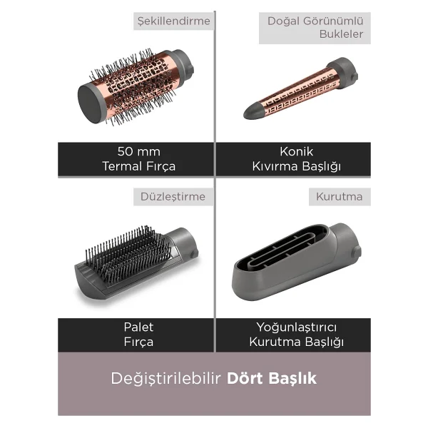 Babyliss As136e Air Styler 1000 Hava Üflemeli Saç Şekillendirme Seti - Görsel 5
