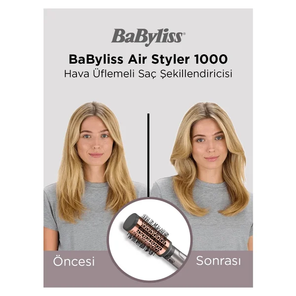 Babyliss As136e Air Styler 1000 Hava Üflemeli Saç Şekillendirme Seti - Görsel 6