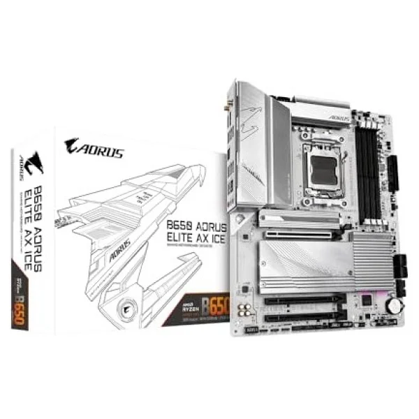 Gigabyte B650m Aorus Elite Ax Ice AMD Am5 DDR5 Micro Atx Anakart - Görsel 4