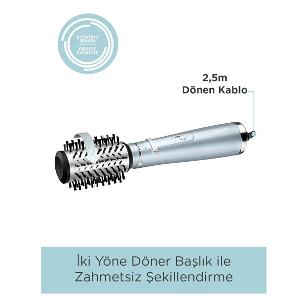 Babyliss As773e Hydro-Fusion Döner Başlıklı Saç Şekillendirici Fırça - Görsel 6