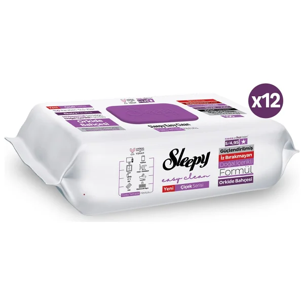 Sleepy Easy Clean Orkide Bahçesi Yüzey Temizlik Havlusu 100 Yaprak 12'li - Görsel 2