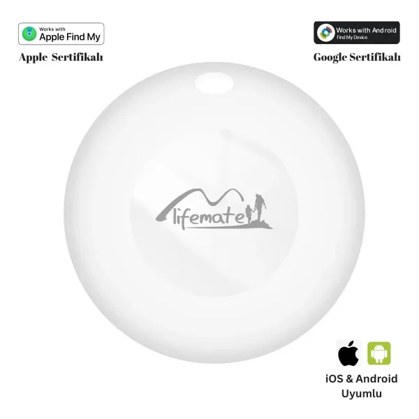 Lifemate Lifetag - Apple & Android Uyumlu - Akıllı Takip Cihazı - Smart Tag - Beyaz - Görsel 7