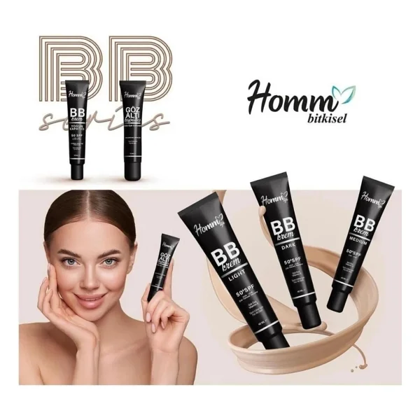 Homm Life Bb Krem Light 50+ Spf 40 Ml Canlandırıcı Etki İle Karma Ciltler İçin E Vitamini İçerir - Görsel 4