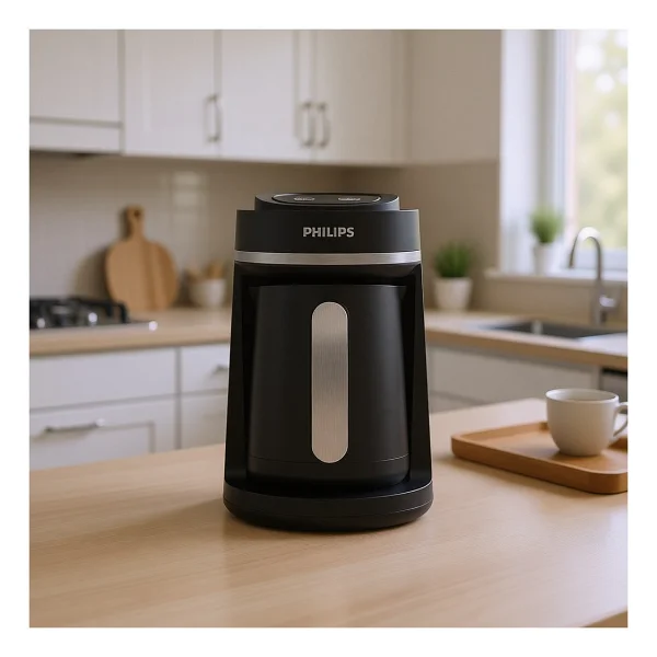 Philips 5000 Serisi Türk Kahvesi Makinesi, 4 Fincan Kapasitesi, Kullanımı Kolay Dokunmatik Tuşlar, Siyah & Metal - Görsel 4