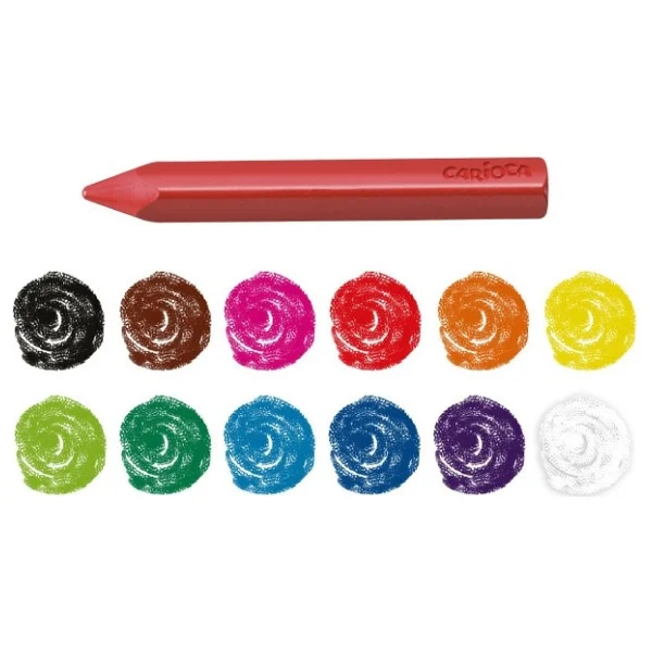 Carioca Plastello Yıkanabilir Jumbo Üçgen 12'li Pastel Boya - Görsel 6