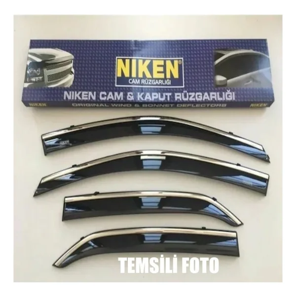 Niken Vw Golf 7 Cam Rüzgarlığı Kromlu 4'lü 2013+ Sonrası - Görsel 2