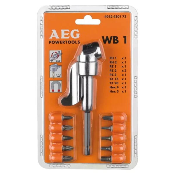 Aeg Wb1 10 Parça Köşe Vidalama Adaptörü - Görsel 5