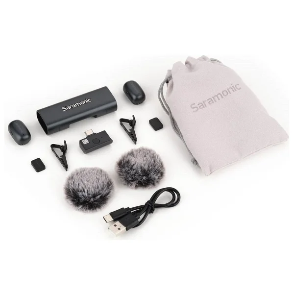 Saramonic Air SE 01 Type-C 2 Kişilik Kablosuz El ve Yaka Mikrofonu - Görsel 5