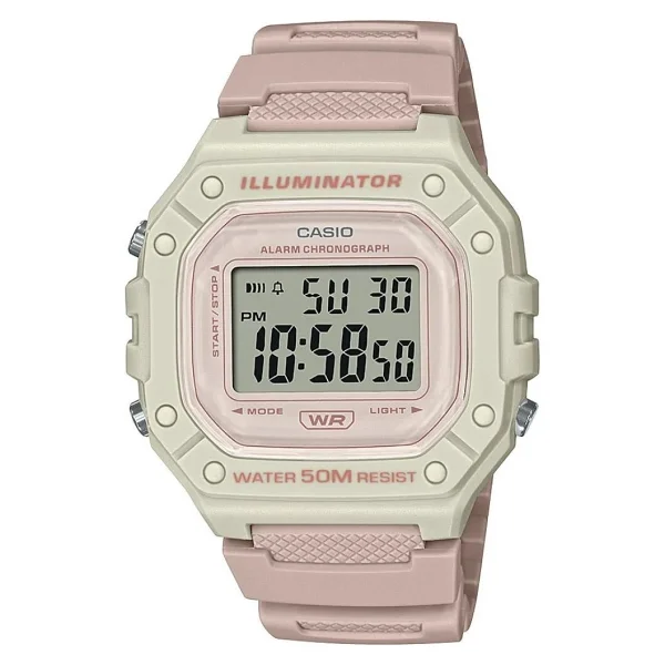 Casio Standart W-218hc-8avdf Silikon Kordon Krem Erkek Kol Saati - Görsel 4