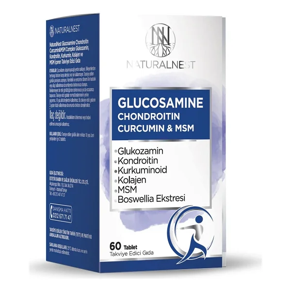 Naturalnest Glucosamine Chondroitin Curcumin Msm 60 Tablet - Görsel 3