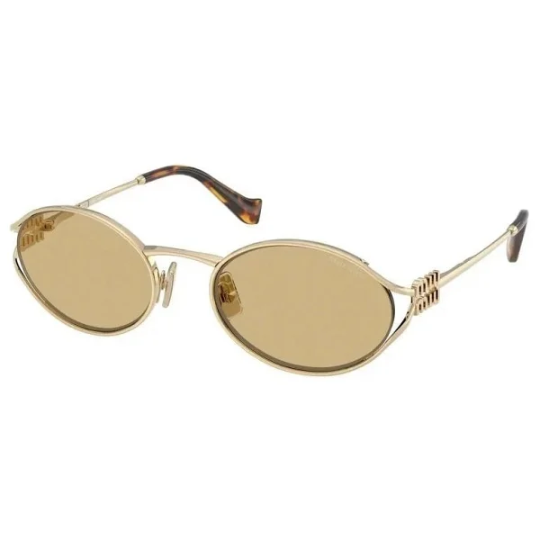 Miu Miu Logo 52ys Zvn10r Gold-Yellow Kadın Güneş Gözlüğü - Görsel 6