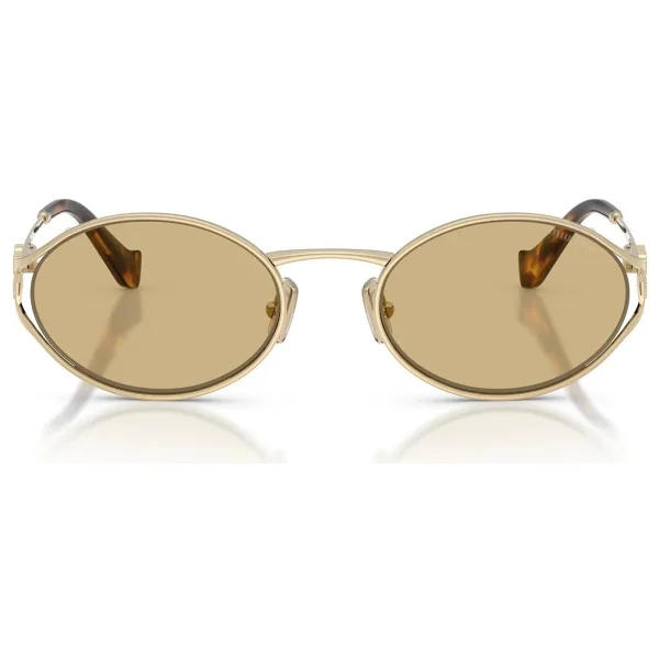 Miu Miu Logo 52ys Zvn10r Gold-Yellow Kadın Güneş Gözlüğü - Görsel 7