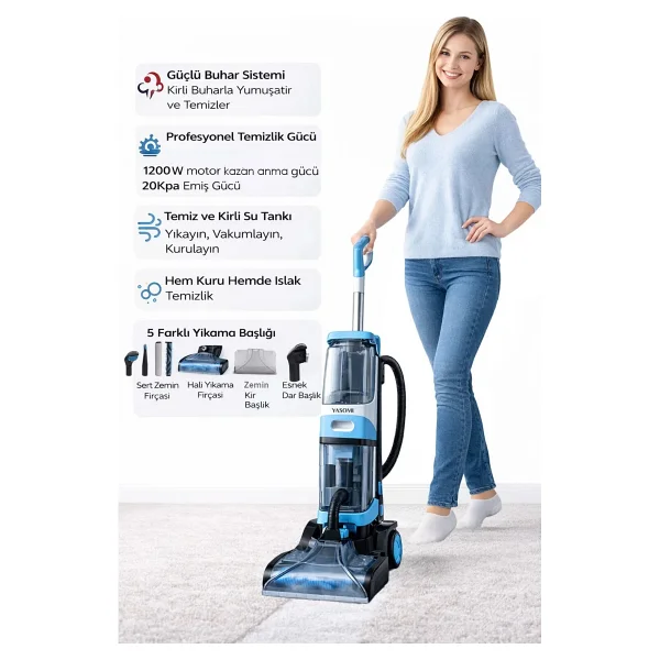 Yasomi T20 Pro Hydrostream Koltuk Ve Halı Yıkama Makinesi - Görsel 10