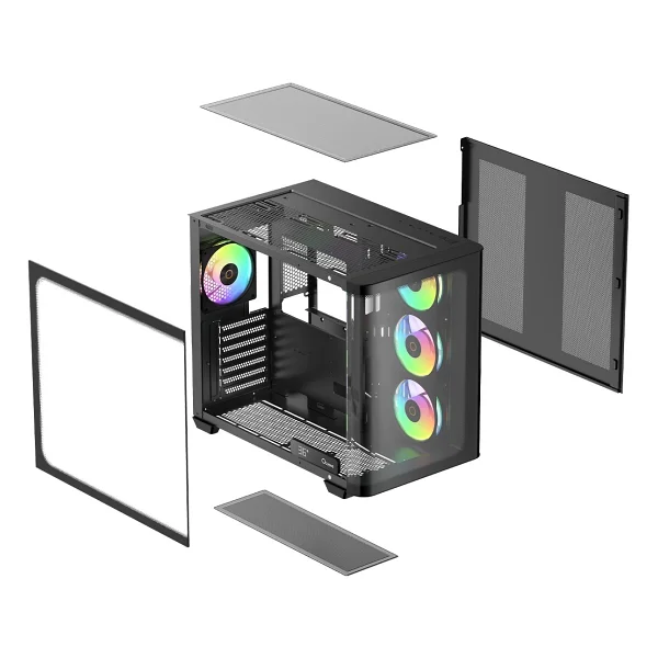 Ocypus Iota C70 Black Curve Argb Digital Tempered Glass USB 3.0 850w 80+ Gold Atx 3.1 Gen5 Atx Mid Tower Kasa - Görsel 4