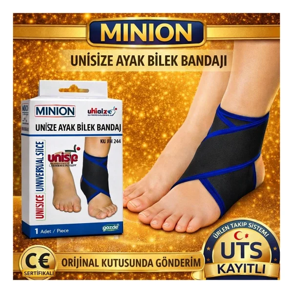 Minion Ayak Bilekliği 8 Bandajı Yetişkin Standart Sıze - Görsel 2