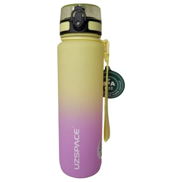 Uzspace 3038-4 Çift Renk 1000 Ml Tritan Motivasyon Matarası - Görsel 2