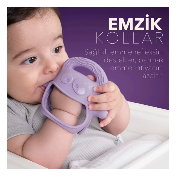 Mochi Diş Kaşıyıcı Mavi Bpa İçermeyen Gıda Sınıfı Silikon Bebek Dostu Tasarım İle Güvenli Kullanım - Görsel 5