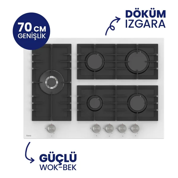 Ferre Steamart-Fryart-Silentart Serisi Beyaz Set ( Qep64cb+Bl136+D064-Sa) Döküm Izgara - Görsel 3