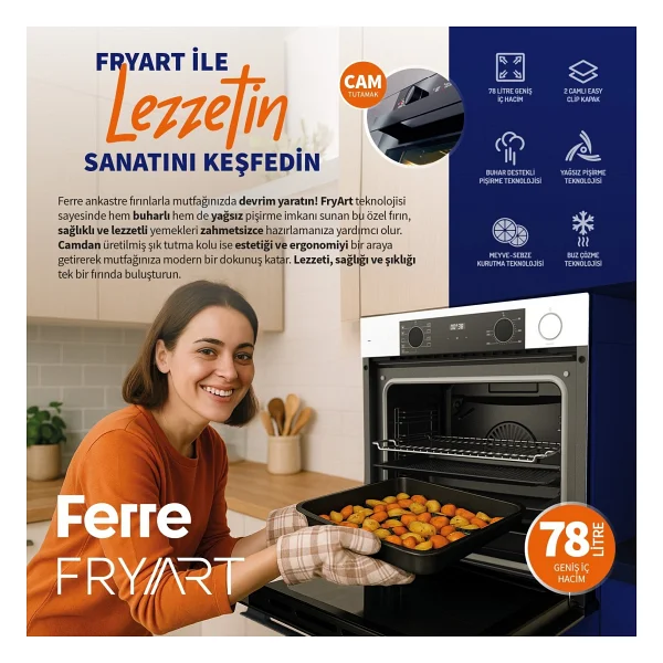 Ferre Steamart-Fryart-Silentart Serisi Beyaz Set ( Qep64cb+Bl136+D064-Sa) Döküm Izgara - Görsel 7