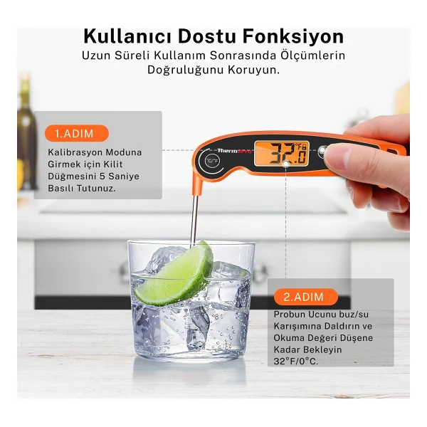 Thermopro Tp605 Turuncu Gıda Termometresi - Görsel 4