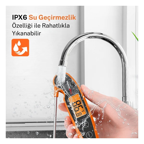Thermopro Tp605 Turuncu Gıda Termometresi - Görsel 6