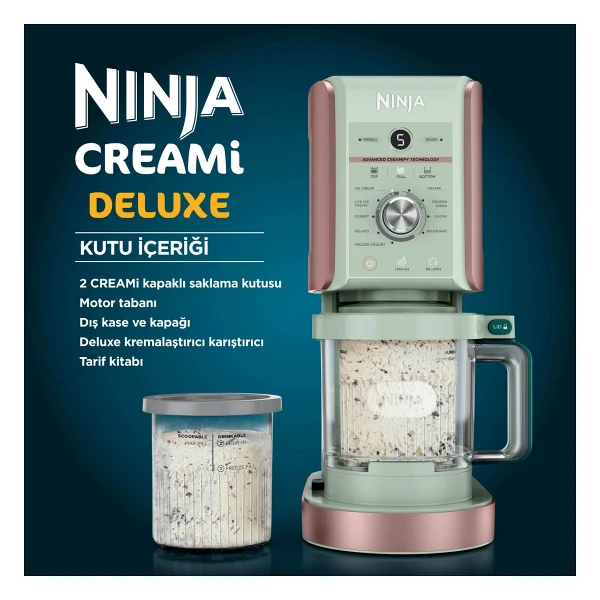 Ninja Creami Deluxe 10in1 Strawberry Matcha Frozen Ve Dondurma Makinesi - Görsel 4