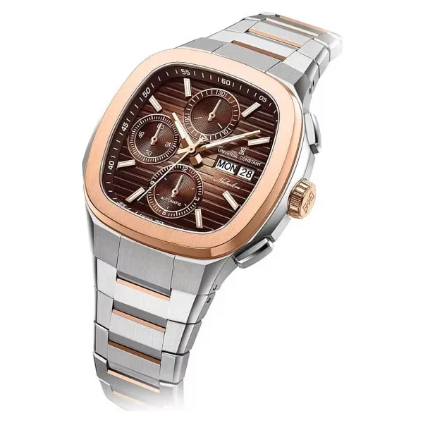 Universe Constant Nebulon Chrono UC7991 Rose Gold-Kahverengi Erkek Kol Saati - Görsel 3
