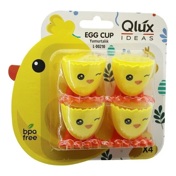 4pcs Yumurtalık Emoji Desen Renkli Plastik Civciv Ayaklı Kırık Yumurta Kabuk Model - Görsel 2