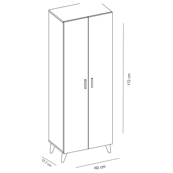 Alesta Life Temızlık Dolabı 160x60x37,7 Sonomo - Görsel 6