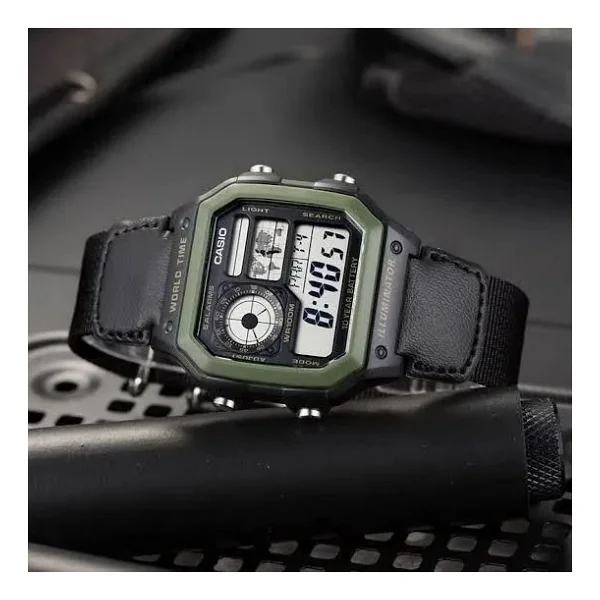 Casio Standart Ae-1200whb Kumaş Kordon Erkek Kol Saati - Görsel 4