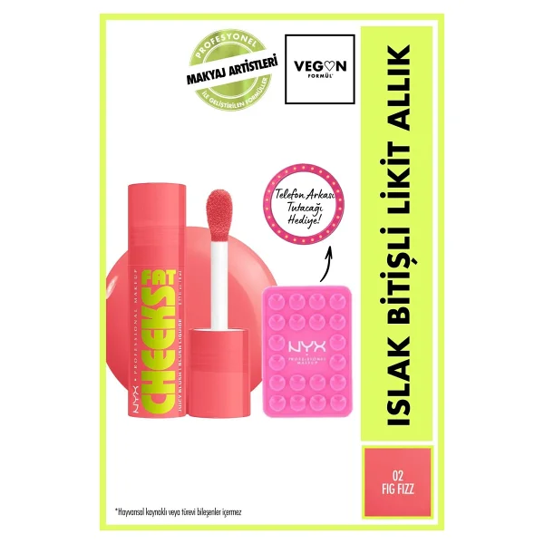 Nyx Professional Makeup 2 Fig Fizz Islak Bitişli Likit Allık Yumuşak Aplikatör İle Kolay Uygulama - Görsel 8