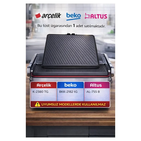 Beko 2182 Tg Altus 755 B Tost Makinesi Yedek Izgara Orjinal Parça - Görsel 3