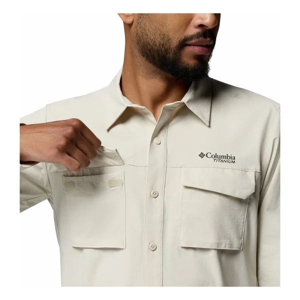Columbia Silver Ridge Elite Woven AO5721-278 Uzun Kollu Bej Erkek Gömlek - Görsel 6