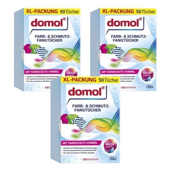 Domol 50'li X3 Renk Ayırıcı Mendil Çamaşır Makineleri İçin Kir Ve Boya Koruma Özelliği - Görsel 3