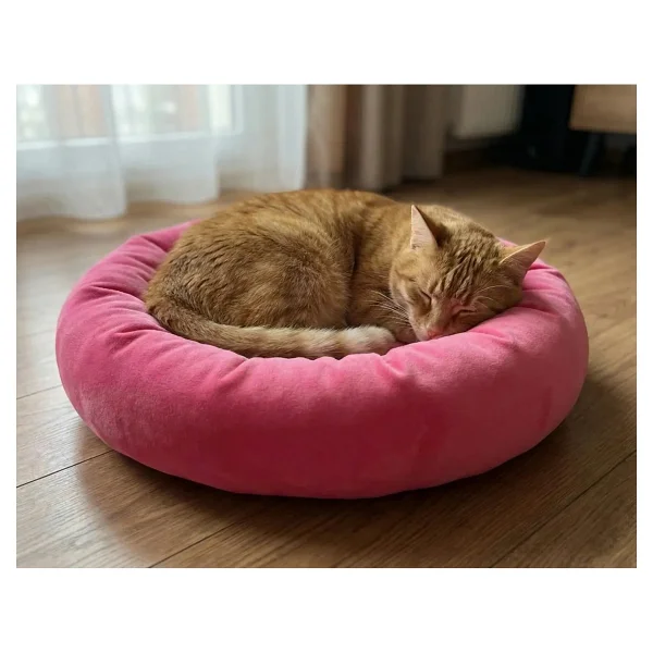 Brt Pet Polar Simit 50 Cm Sarı Kedi Yatağı - Görsel 6